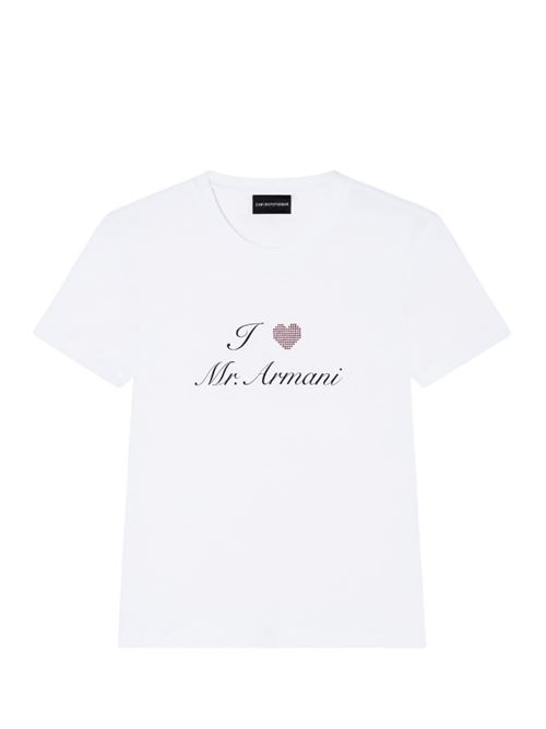 Stretch jersey T-shirt with I love Mr Armani ASV print Emporio Armani | EW004384 AF12571.U0002